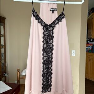 Express Blush and Black Lace Trim Cami - gently used